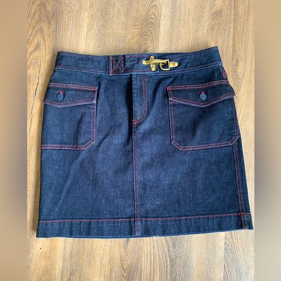☘️Lauren Jeans Co Ralph Lauren denim mini skirt, size 10 - Picture 1 of 6